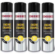 4x Simoniz Enamel Matt Aluminium Engine Enamel Car Spray Paint Aerosol Can 500ml Simoniz  - Dynamic Drive