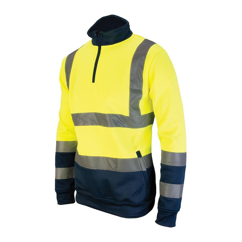 Tough Grit Hi-Vis 2-Tone Sweatshirt Yellow/Navy M Tough Grit - Dynamic Drive