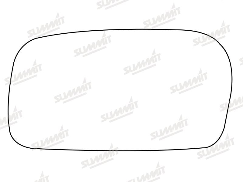 Summit Stick-On Anti Dazzle Mirror Glass fits Audi 100 91 on LHS Summit - Dynamic Drive