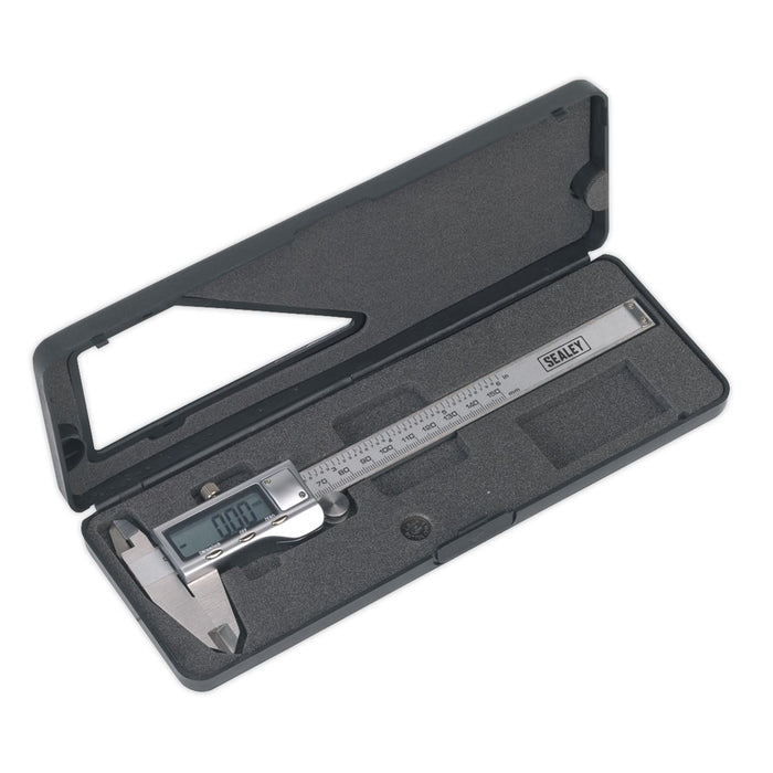 Sealey Premier 0-150mm Stainless Steel Digital Vernier Calliper Micrometer Gauge Sealey  - Dynamic Drive