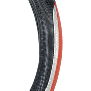 Simply Luxury Steering Wheel Cover Black Red & Chrome 15" Universal Protector Simple  - Dynamic Drive