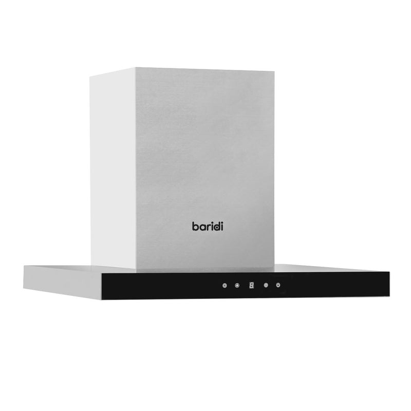 Baridi T-Shape Chimney Cooker Hood with Carbon Filters 60cm - Stainless Steel Baridi - Dynamic Drive