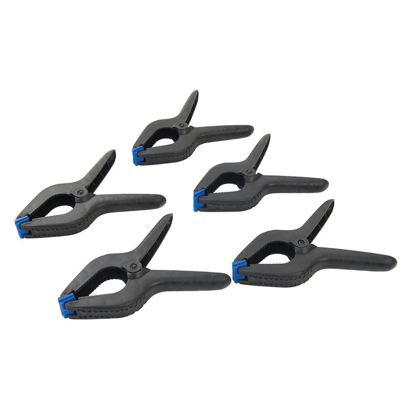 Silverline Spring Clamps 5pk 200mm Length / 100mm Jaw Silverline - Dynamic Drive