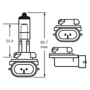 1x Ring PG13J 12v 27w Halogen Headlamp Headlight Bulb - R881 Ring  - Dynamic Drive