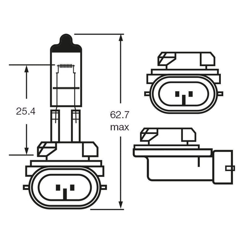 1x Ring PG13J 12v 27w Halogen Headlamp Headlight Bulb - R881 Ring  - Dynamic Drive