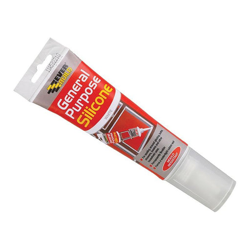 Everbuild Sika General Purpose Easi Squeeze Silicone Sealant White 80ml Everbuild Sika - Dynamic Drive