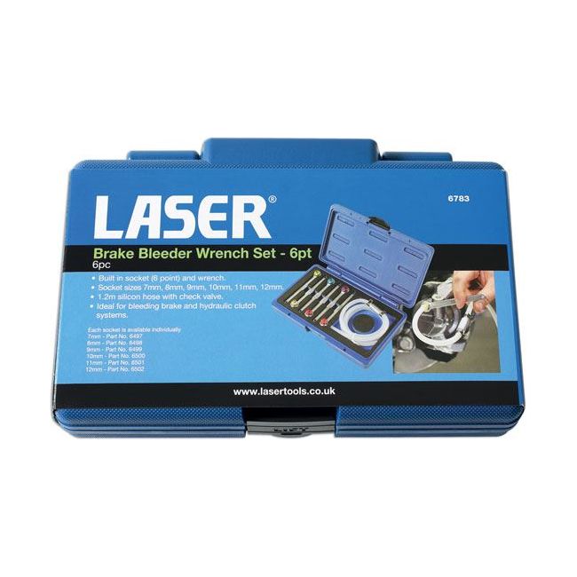 Laser Brake Bleeder Wrench Set 7pc 6783 Laser - Dynamic Drive