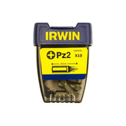 Irwin® Pozidriv Insert Bits PZ2 25mm (Pack 10) IRWIN® - Dynamic Drive