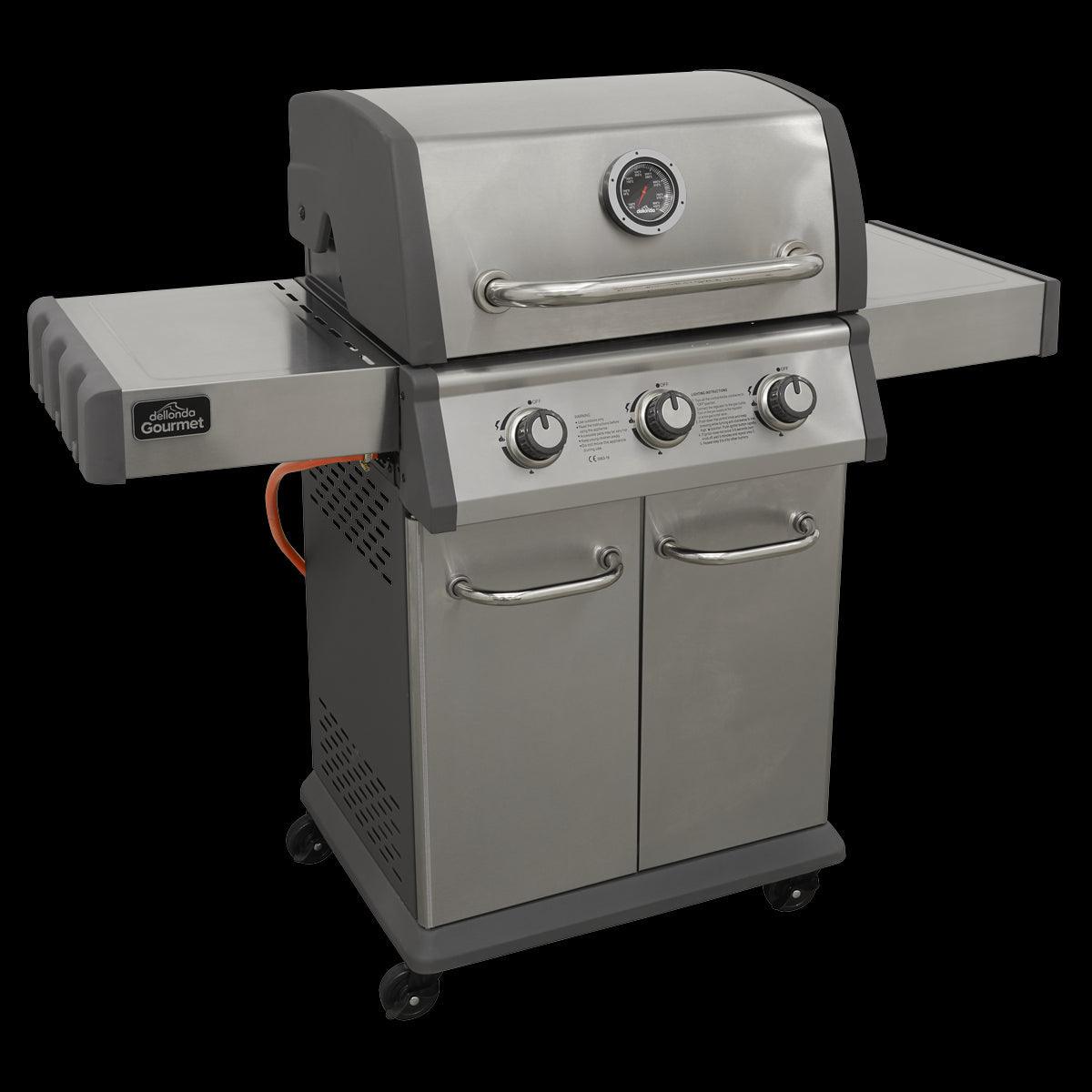 Dellonda 3 Burner Deluxe Gas BBQ Dellonda - Dynamic Drive