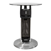 Dellonda Bistro Table with 1200W Heater - Black/Stainless Steel Dellonda - Dynamic Drive