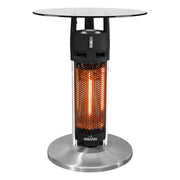 Dellonda Bistro Table with 1200W Heater - Black/Stainless Steel Dellonda - Dynamic Drive
