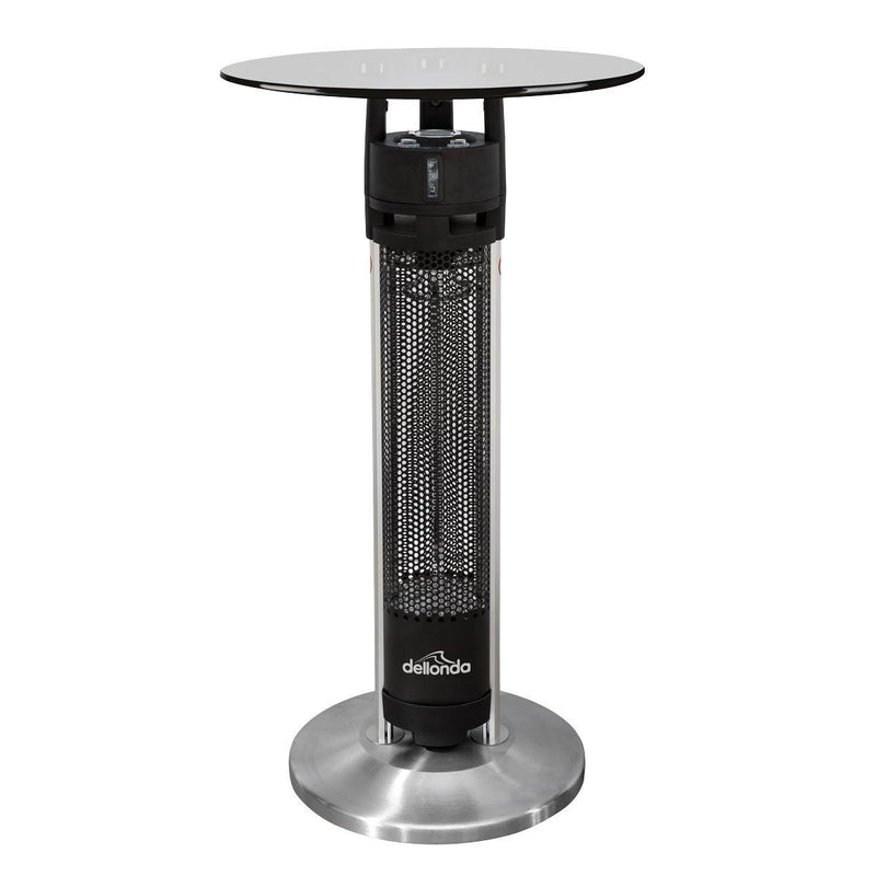 Dellonda Bistro Table with 1600W Heater - Black Stainless Steel Dellonda - Dynamic Drive