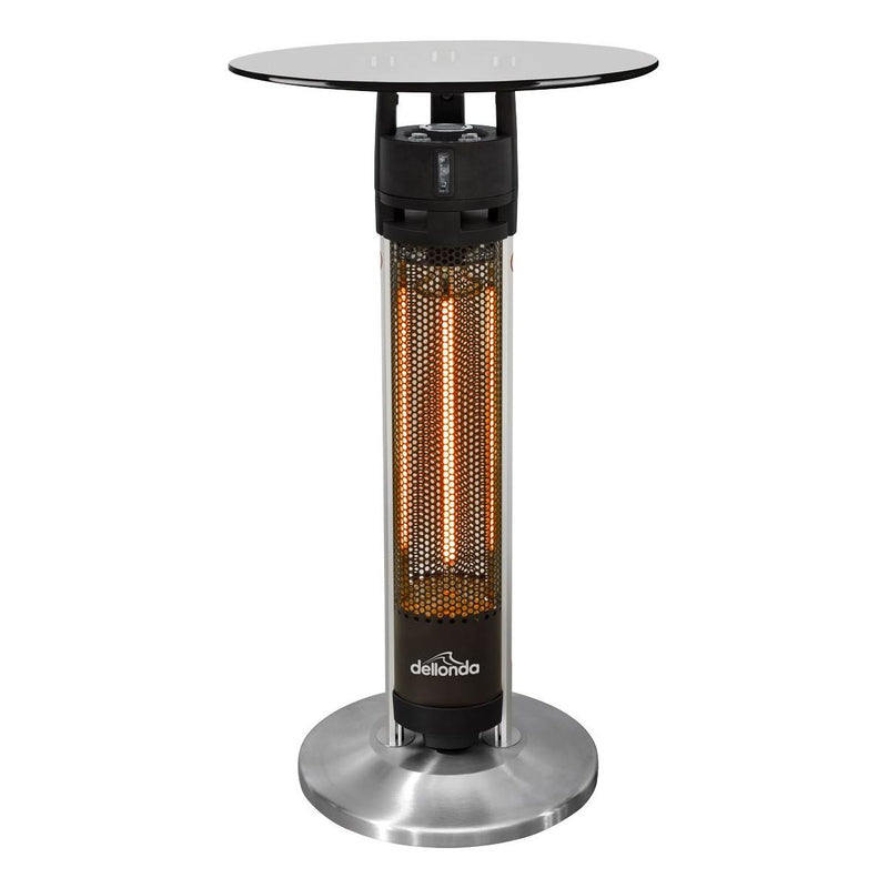 Dellonda Bistro Table with 1600W Heater - Black Stainless Steel Dellonda - Dynamic Drive