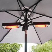 Dellonda Folding Parasol Patio Infrared Heater Dellonda - Dynamic Drive