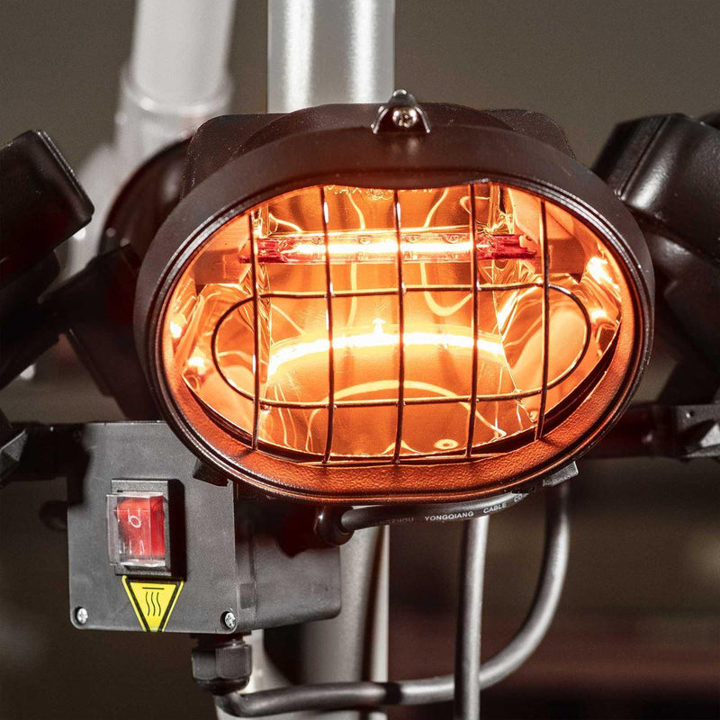 Dellonda Folding Parasol Patio Infrared Heater Dellonda - Dynamic Drive