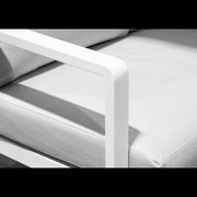 Dellonda Kyoto White 3 Piece Outdoor Garden Corner Sofa & Coffee Table Set Dellonda - Dynamic Drive
