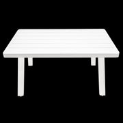 Dellonda Kyoto White 3 Piece Outdoor Garden Corner Sofa & Coffee Table Set Dellonda - Dynamic Drive