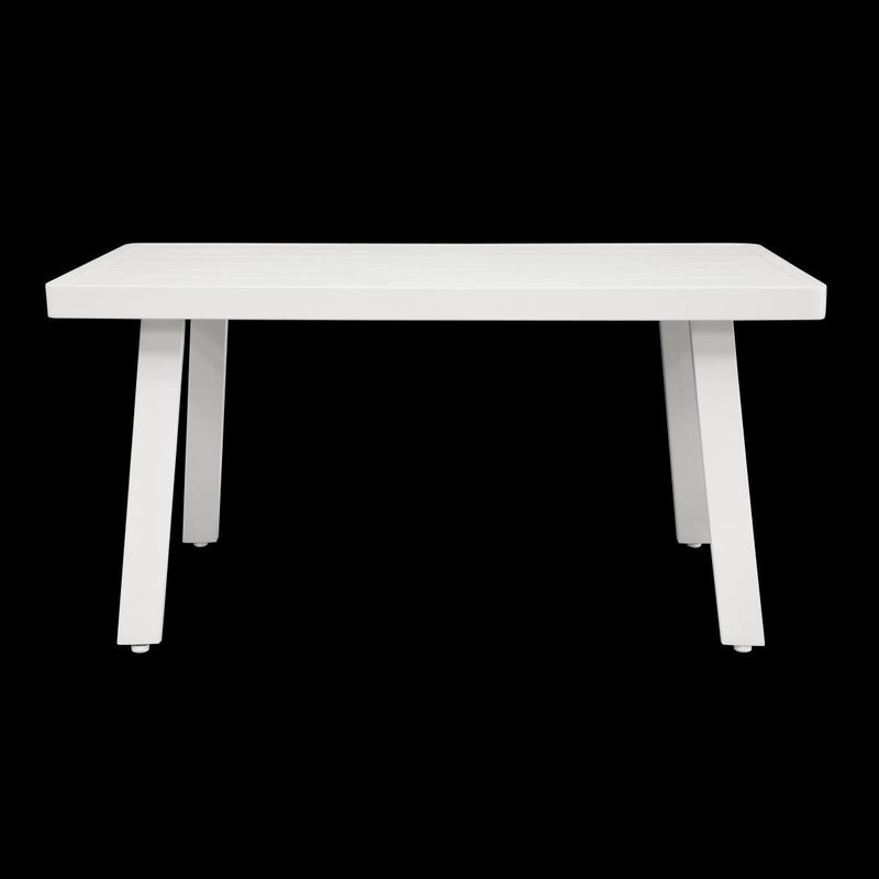 Dellonda Kyoto White 3 Piece Outdoor Garden Corner Sofa & Coffee Table Set Dellonda - Dynamic Drive
