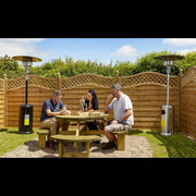 Dellonda Outdoor Garden Gas Patio Heater 13kW Commercial & Domestic Use Black Dellonda - Dynamic Drive