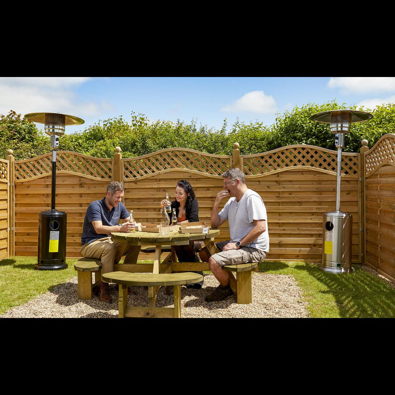Dellonda Outdoor Garden Gas Patio Heater 13kW Commercial & Domestic Use Black Dellonda - Dynamic Drive