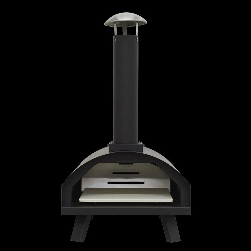 Dellonda Portable Wood-Fired 14" Pizza Oven and Smoking Oven Black/Stainless Steel Dellonda - Dynamic Drive