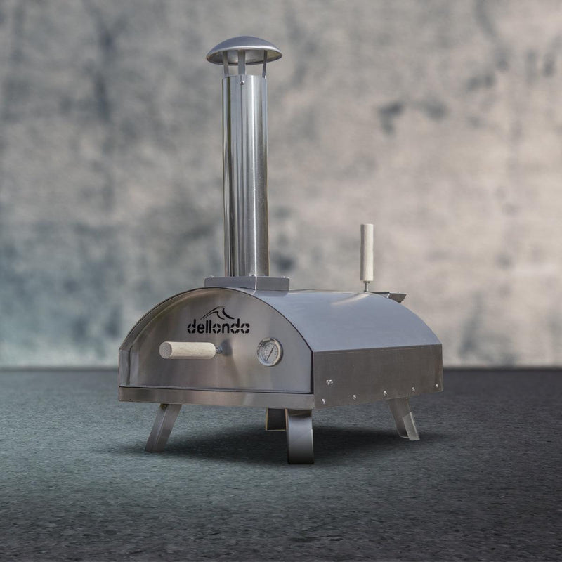 Dellonda Portable Wood-Fired Pizza Oven and Smoking Oven Stainless Steel Dellonda - Dynamic Drive