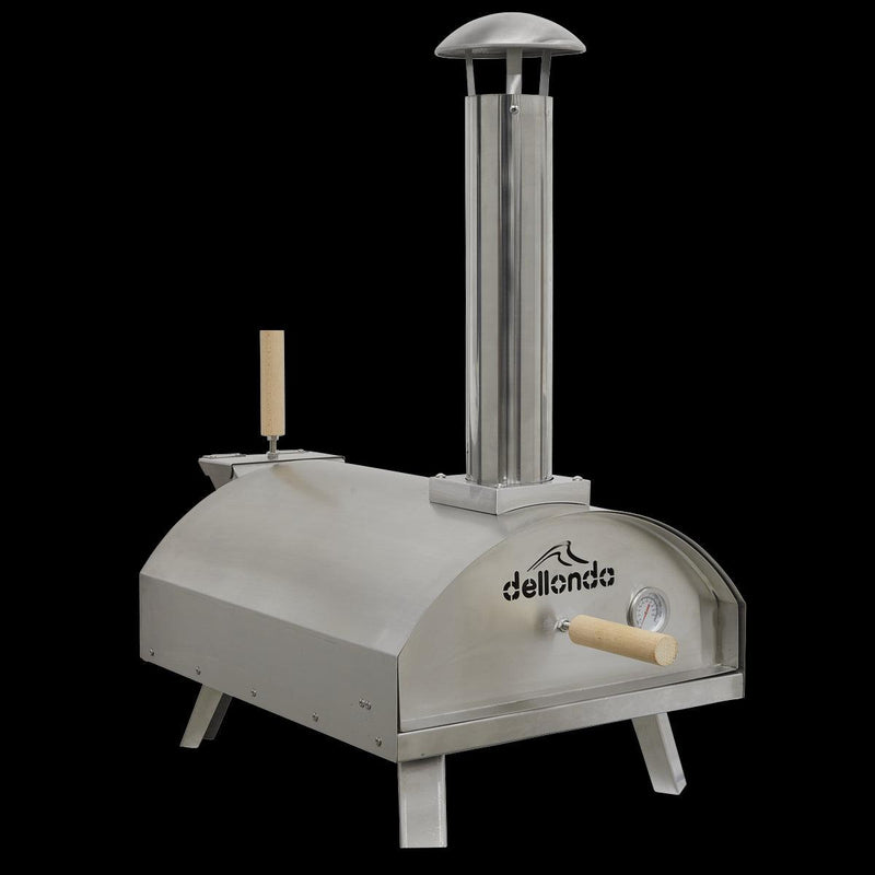 Dellonda Portable Wood-Fired Pizza Oven and Smoking Oven Stainless Steel Dellonda - Dynamic Drive