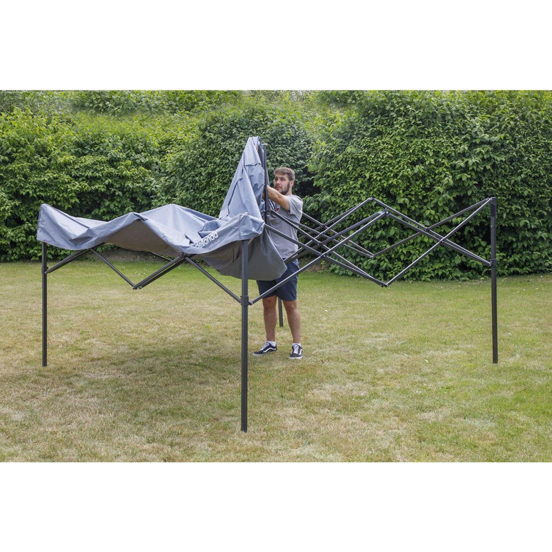 Dellonda Premium 3 x 3m Pop-Up Gazebo - Grey Dellonda - Dynamic Drive