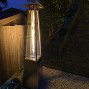 Dellonda Pyramid Gas Patio Heater 13kW Commercial Garden Use Stainless Steel Dellonda - Dynamic Drive