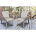 Dellonda Set of 4 Fusion Garden/Patio Aluminium Dining Chairs with Armrests - Light Grey Dellonda - Dynamic Drive