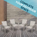 Dellonda Set of 4 Fusion Garden/Patio Aluminium Dining Chairs with Armrests - Light Grey Dellonda - Dynamic Drive