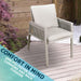 Dellonda Set of 4 Fusion Garden/Patio Aluminium Dining Chairs with Armrests - Light Grey Dellonda - Dynamic Drive