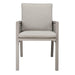 Dellonda Set of 4 Fusion Garden/Patio Aluminium Dining Chairs with Armrests - Light Grey Dellonda - Dynamic Drive