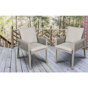 Dellonda Set of 6 Fusion Garden/Patio Dining Chairs with Armrests - Light Grey Dellonda - Dynamic Drive