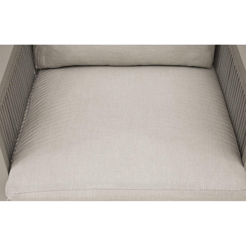 Dellonda Set of 6 Fusion Garden/Patio Dining Chairs with Armrests - Light Grey Dellonda - Dynamic Drive