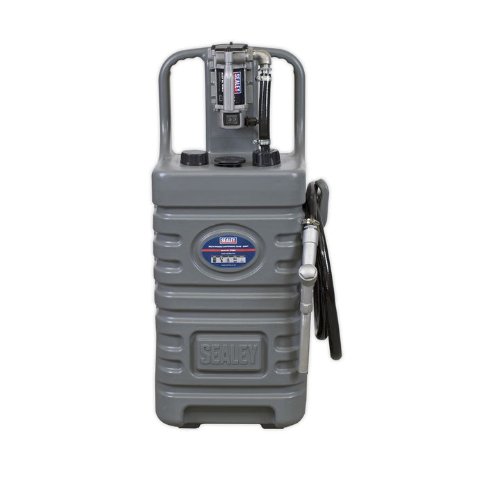 Sealey Mobile Dispensing Tank 55L with Diesel Pump Grey DT55GCOMBO1 Sealey - Dynamic Drive