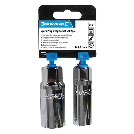 Silverline Spark Plug Deep Socket Set 2pce 3/8" Silverline - Dynamic Drive