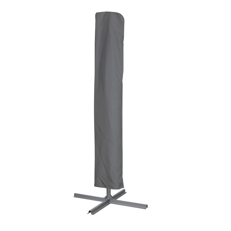 Dellonda Banana Parasol with Cover 3m - Grey DG264 Dellonda - Dynamic Drive