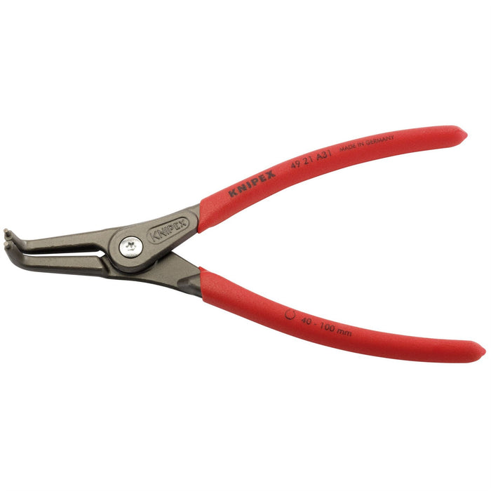 Draper Knipex 49 21 A31 90&deg; External Straight Tip Circlip Pliers, 40 - 100mm Draper - Dynamic Drive