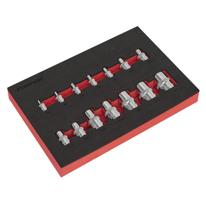 Sealey TRX-Star* Socket Set 14pc 1/4" 3/8" & 1/2"Sq Drive AK61807 Sealey - Dynamic Drive