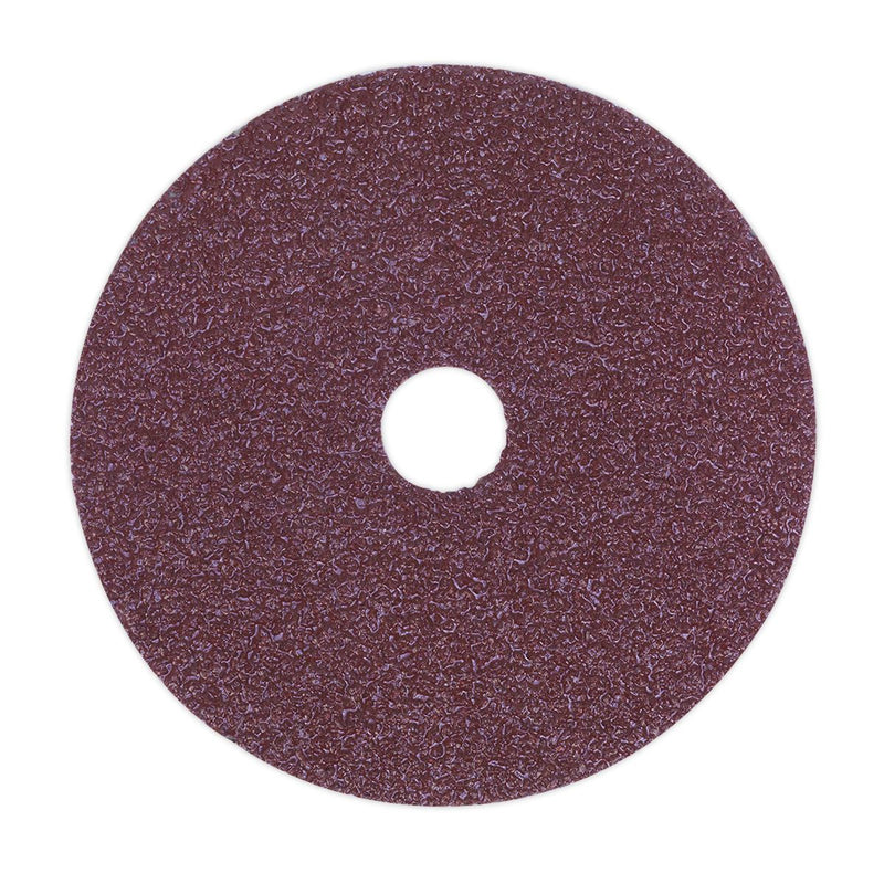 Sealey Sanding Disc Fibre Backed115mm 50Grit Pack of 25 FBD11550 Sealey - Dynamic Drive