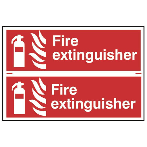 Scan Fire Extinguisher - 2 PVC Signs 300 x 100mm Scan - Dynamic Drive