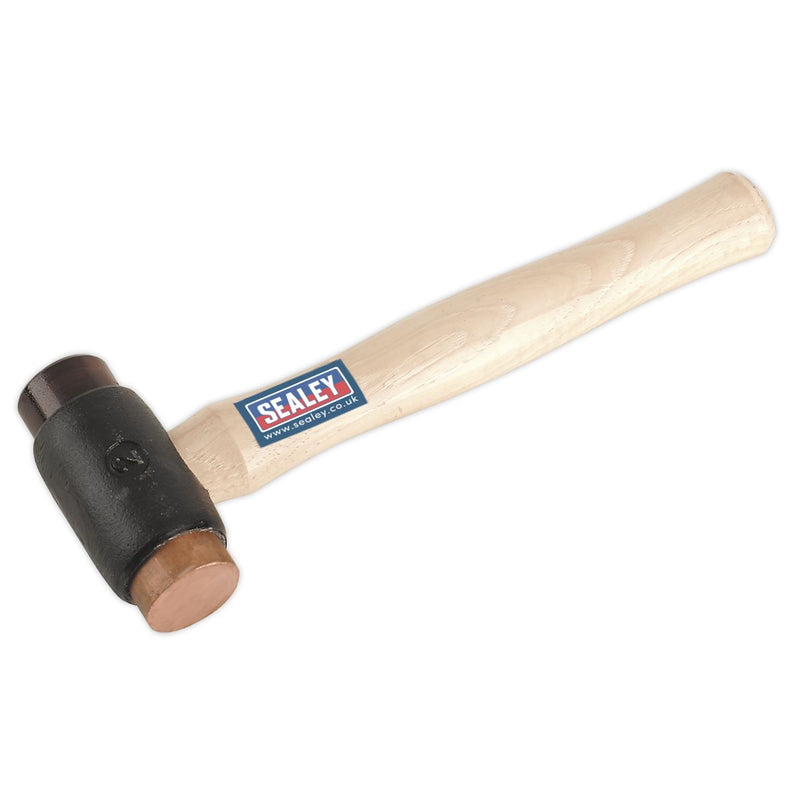 Sealey Copper/Rawhide Faced Hammer 2.25lb Hickory Shaft CRF25 Sealey - Dynamic Drive
