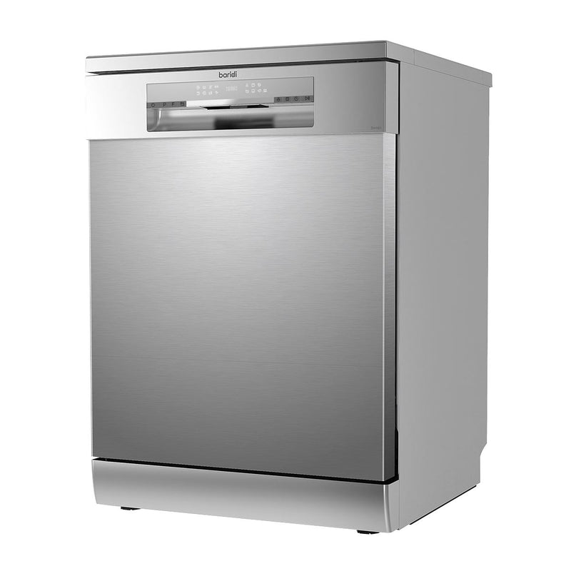 Baridi Regular Sized Freestanding Dishwasher 60cm Wide 14 Place Settings Silver Baridi - Dynamic Drive