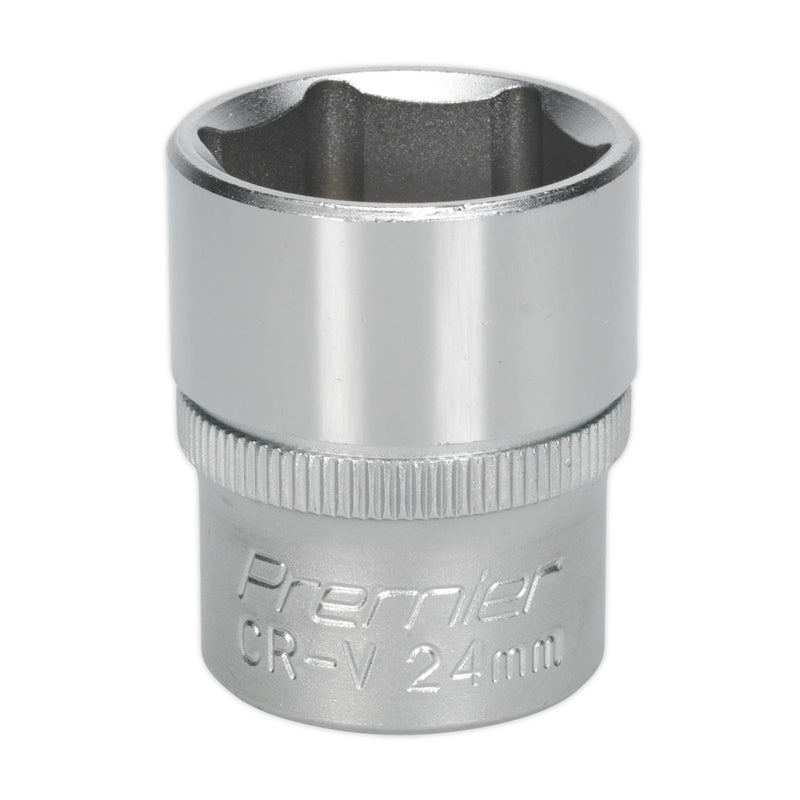 Sealey WallDrive Socket 24mm 1/2"Sq Drive S1224 Sealey - Dynamic Drive
