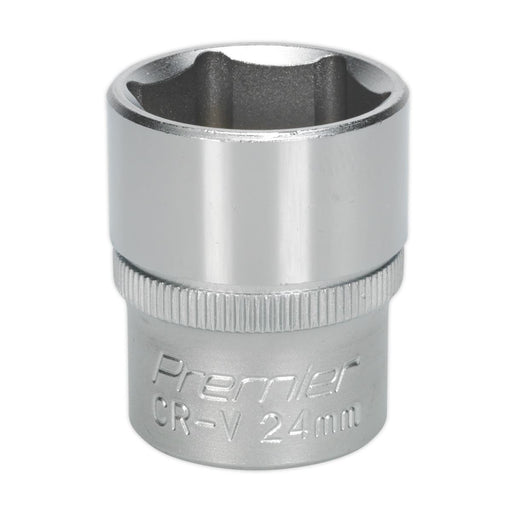 Sealey WallDrive Socket 24mm 1/2"Sq Drive S1224 Sealey - Dynamic Drive