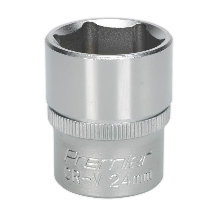 Sealey WallDrive Socket 24mm 1/2"Sq Drive S1224 Sealey - Dynamic Drive