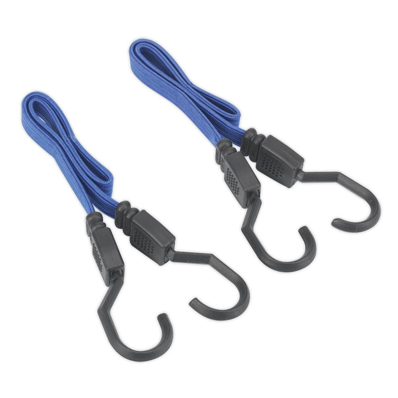 Sealey Flat Bungee Cord Set 460mm 2pc BCS15 Sealey - Dynamic Drive
