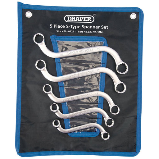 Draper S-Type Obstruction Ring Spanner Set (5 Piece) 07211 Draper - Dynamic Drive