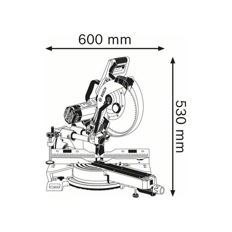 Bosch GCM 12 SDE Professional Sliding Mitre Saw 1450W 110V Bosch - Dynamic Drive